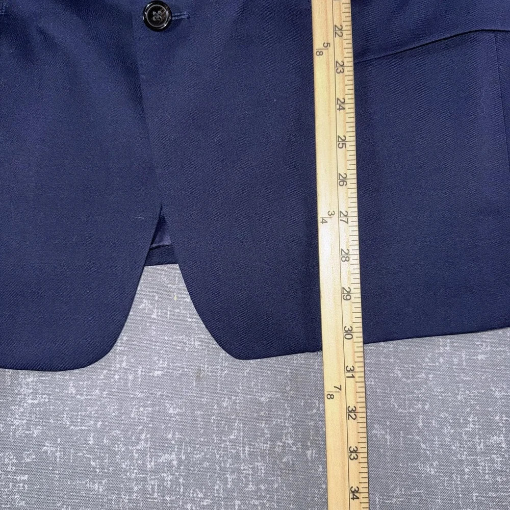 Ralph Ralph Lauren Suit Jacket Mens 44S Blue Wool 2 Button Made In Canada